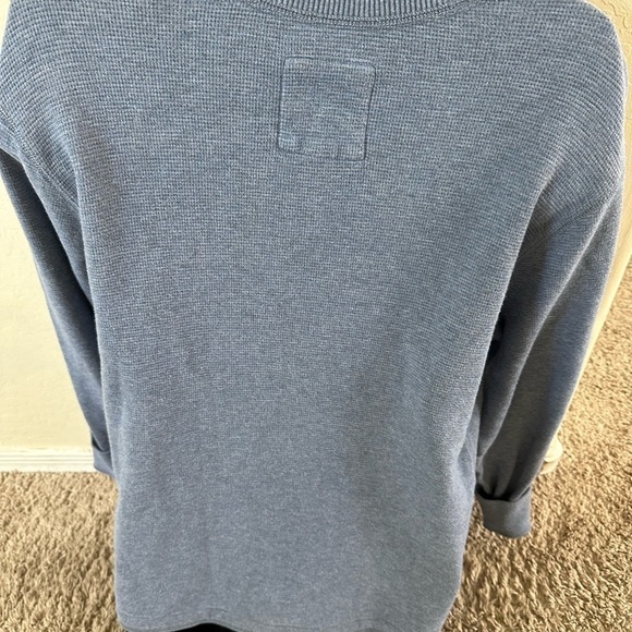 Men’s Team Pre Own As Is Eddie Bauer Crew neck Sweater Size L Large Blue - Picture 2 of 5